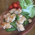 クック4M0ZLD☆'s cooksnap of when they made スナップえんどうとささみの簡単炒め.
