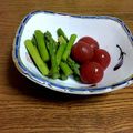 よつば☆'s cooksnap of when they made 簡単！ミニトマトとアスパラの出汁浸し.