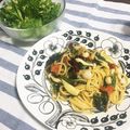 雨です's cooksnap of when they made ドライトマトと菜の花のパスタ.