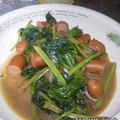 クックW0QY9S☆'s cooksnap of when they made あとマヨ♪ウインナーとホウレン草のソテー.