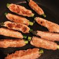 nyaaagomi's cooksnap of when they made アスパラのつくね巻き.