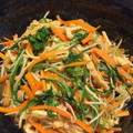 はらぺ〜にょ's cooksnap of when they made 京菜と油揚げの煮浸し☆柚子胡椒風味.