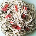 ぴいなっつ♫'s cooksnap of when they made 息子宛⑪「簡単大盛梅しそスパゲティ」.