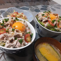 よちりん's cooksnap of when they made 野菜も一緒に♪…冷しゃぶ丼。.