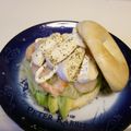 龍青空ママ's cooksnap of when they made 海老アボカドのベーグルサンド♪.