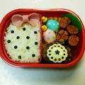 ❊プゥ❊'s cooksnap of when they made 簡単！キャラ弁当☆レース＆ミニハート♪.