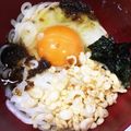 春ネコ's cooksnap of when they made お月見！？茹でたうどんまんまで釜玉うどん.
