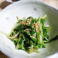 ＴＯＭＯＷＡＴ's cooksnap of when they made Ｗオクラのおひたし　～オクラの新芽と実～.