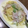 くいしんぼう☆ふきこ's cooksnap of when they made 牛乳で、アボカドのわさびクリームパスタ.