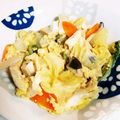 さゆり4's cooksnap of when they made 白菜.小松菜.人参.こうや豆腐の卵とじ.