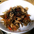 Jyohana's cooksnap of when they made ゴボウと豚小間のキンピラ.