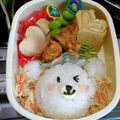 しそゆな's cooksnap of when they made キャラ弁＊簡単♪うずら卵で白くまくん弁当.