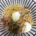 くまねず's cooksnap of when they made マリームで？！生クリームなしカルボナーラ.