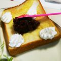 choco831's cooksnap of when they made 朝食☆あずきホイップトースト♪.