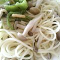 柳さき's cooksnap of when they made お茶漬けの素で★和風ぺペロンチーノ.