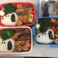 みかちゃまる's cooksnap of when they made スヌーピー♪ウッドストック♪キャラ弁.