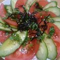 クック7N04HA☆'s cooksnap of when they made 冷やしトマトの大葉と塩昆布のドレッシング.