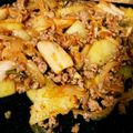 kaeかえちゃん's cooksnap of when they made じゃがいもと豚ひき肉のキムチ炒め.