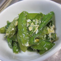 こずっぺ's cooksnap of when they made 絹さやの卵とじ.
