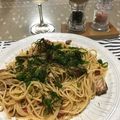 ありみき1631☆☆'s cooksnap of when they made 簡単☆サバ缶トマトパスタ.