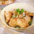 さるちゃんばなな's cooksnap of when they made ぽん酢を使った鶏の辛子揚げおろし丼.