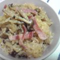 ｘsacchiｘ's cooksnap of when they made 超簡単♪ベーコンとしめじの炊き込みご飯.