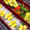 nosso's cooksnap of when they made お弁当＊　コーンのお花（まぜご飯）.