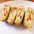 ひらたおとめ's cooksnap of when they made パプリカのふわふわチーズオムレツ 卵消費.