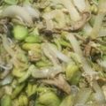 りょう～'s cooksnap of when they made そらまめと新玉ねぎのガリバタ醤油炒め.