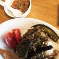 どこでもいっしょ's cooksnap of when they made なすの挽肉あんかけごはんdeワンプレート.