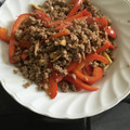 クックNY203N☆'s cooksnap of when they made 「青椒肉絲」風ピーマンと豚挽き肉の炒め物.