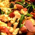 naccc's cooksnap of when they made ほうれん草とトマト入りスクランブルエッグ.