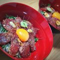 ✩ひよこ✩'s cooksnap of when they made 漬けかつおとスプラウトのヘルシー丼.