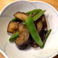 michivaio's cooksnap of when they made スナップエンドウとなすの甘辛炒め☆.