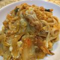 PaniCafe's cooksnap of when they made まったりおいしい！納豆キムチ焼うどん♡.