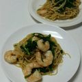 パンダ達の母です。's cooksnap of when they made ✿海老とニラのにんにく醤油パスタ✿.