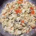 ヘプコ's cooksnap of when they made 簡単・炒り豆腐♪水切り豆腐・卵・人参入り.