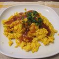 かな家のキッチン's cooksnap of when they made 炒り玉子レシピ　かにかま＆長ねぎ.