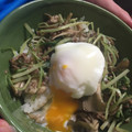 サクサクみかん's cooksnap of when they made 水菜と舞茸のだし炒め トロッとon卵♡.