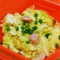 シナモシナモ's cooksnap of when they made レンジで簡単☆包丁いらずのダシダ焼きそば.