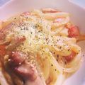 あずきもち☆'s cooksnap of when they made シチューの素で簡単クリームパスタ.