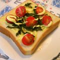 nekoland's cooksnap of when they made トマトがジュワ〜大葉とチーズのトースト.