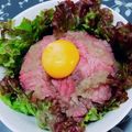 若葉にゃん's cooksnap of when they made 【炊飯器で】ローストビーフ丼.