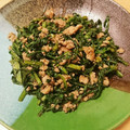 クックBVLXGH☆'s cooksnap of when they made 3分でできる春菊ひき肉炒め 超簡単！.