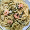 アネクメーネ's cooksnap of when they made ✿海老とニラのにんにく醤油パスタ✿.
