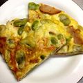 りくまま513's cooksnap of when they made そら豆とソーセージのオープンオムレツ.