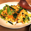 Sugarもんすたー's cooksnap of when they made ごま油香る ～ 小松菜と卵の塩炒め ～.