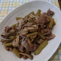 ラリー＆サラ's cooksnap of when they made 旬の食材♪ふきと豚肉、舞茸の甘辛煮.