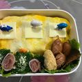 ma___111's cooksnap of when they made キャラ弁♡オムライスのバスで遠足.