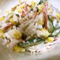 haupia1205's cooksnap of when they made たっぷりコーンとカニカマツナサラダ.